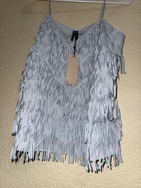 ST. studio Light Gray Fringe Camisole